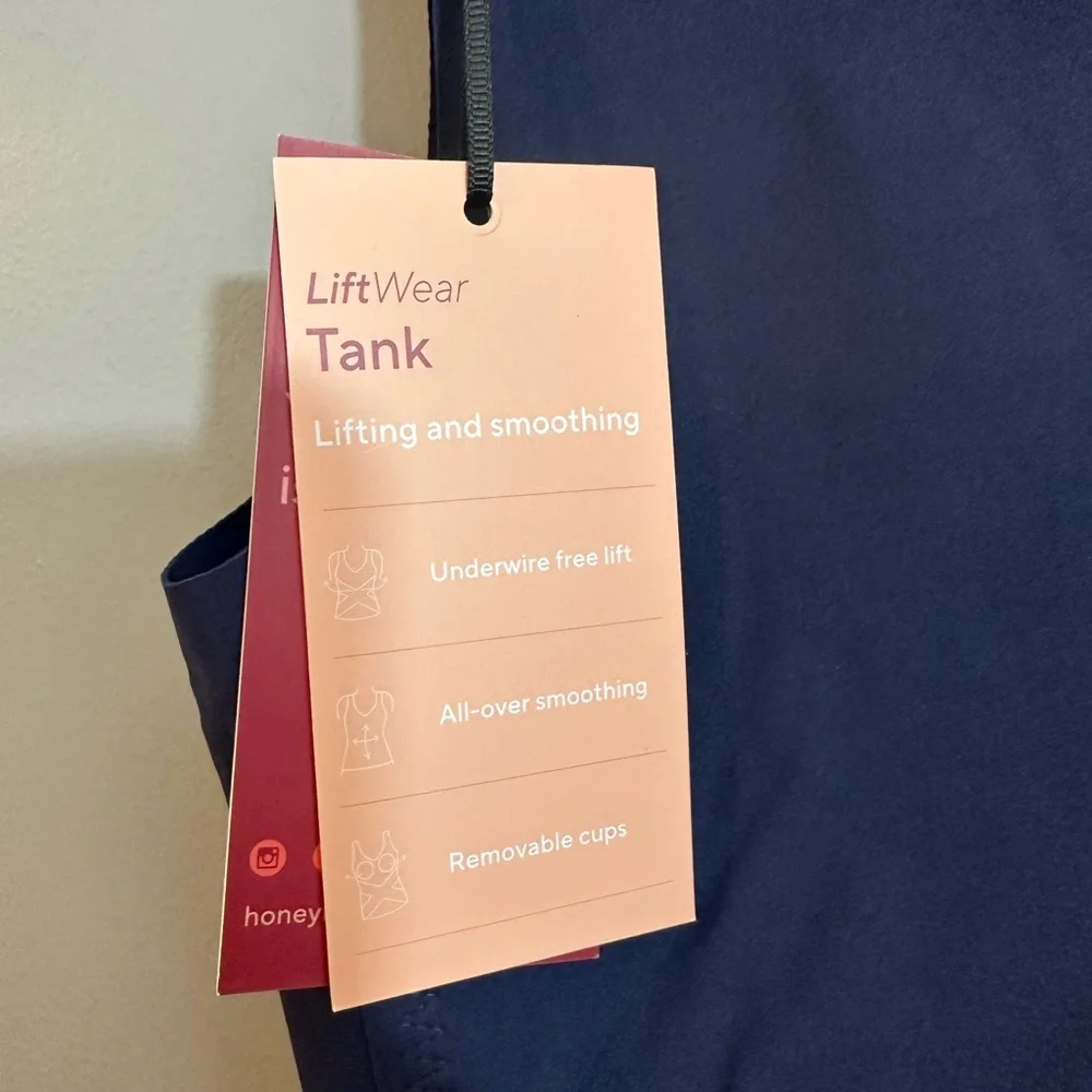 NWT Honeylove Liftwear Shapewear Navy Blue Large Tank - Picture 3 of 8